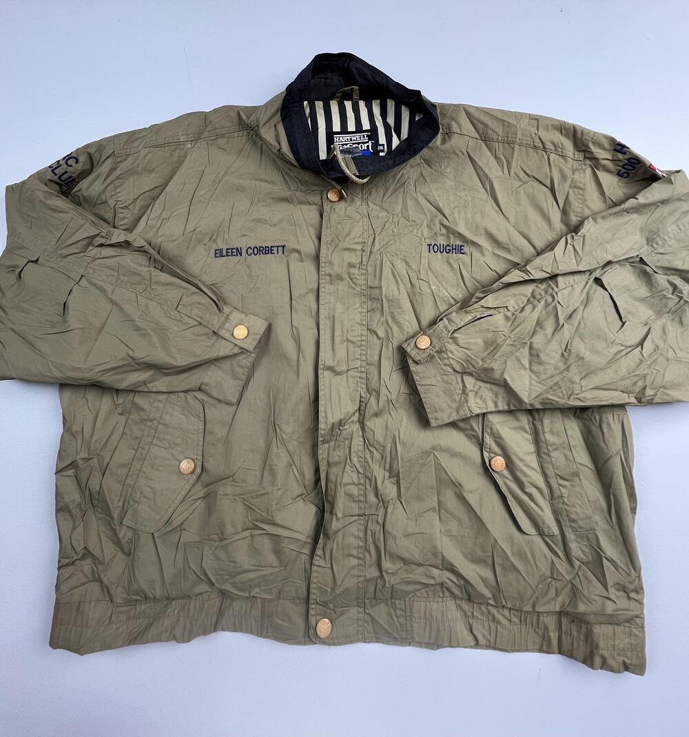 Vintage Hartwell Jacket Mens 2XL Green Windbreaker HRC Retriever Club Dog